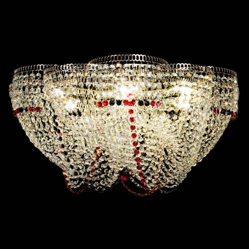 Люстра Есения черно-красная в Сочи Гусь Хрустальный
