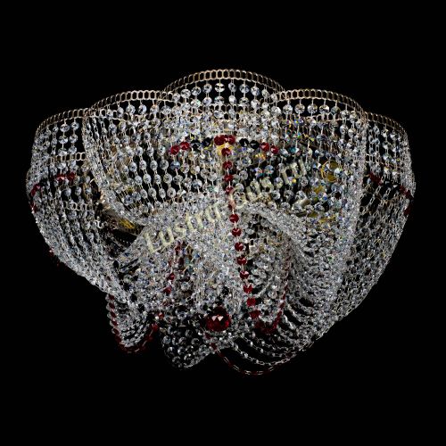Люстра Есения черно-красная в Сочи Гусь Хрустальный