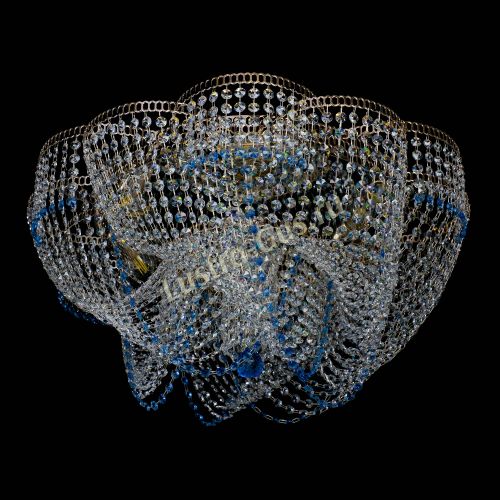 Люстра Есения голубая в Сочи Гусь Хрустальный