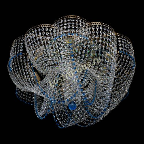 Люстра Есения голубая в Сочи Гусь Хрустальный