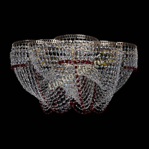 Люстра Есения красная в Сочи Гусь Хрустальный