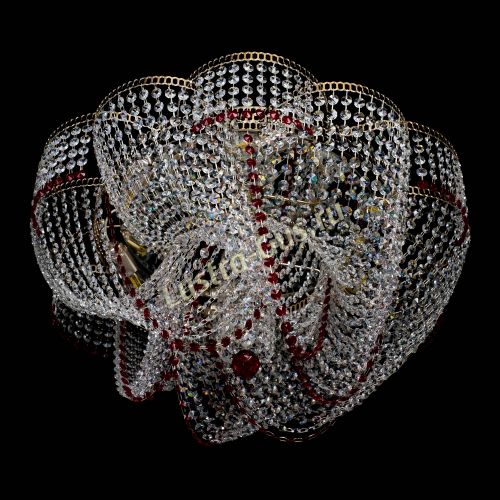 Люстра Есения красная в Сочи Гусь Хрустальный
