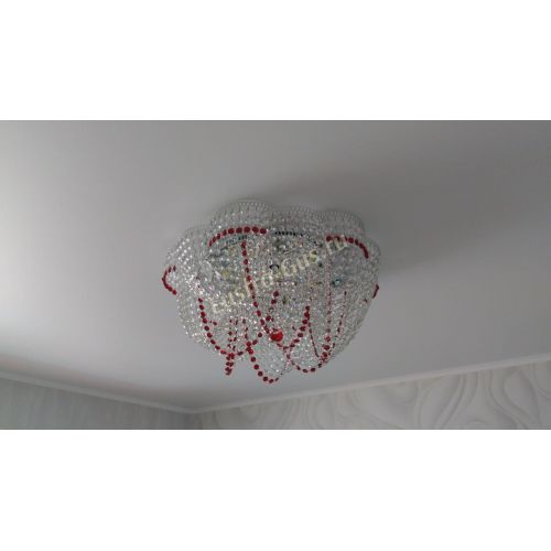 Люстра Есения красная в Сочи Гусь Хрустальный