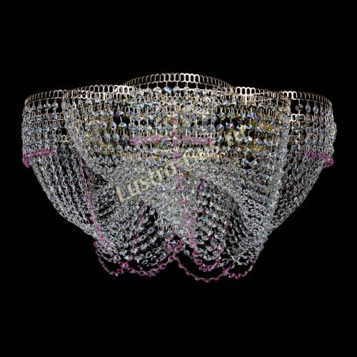 Люстра Есения розовая в Сочи Гусь Хрустальный