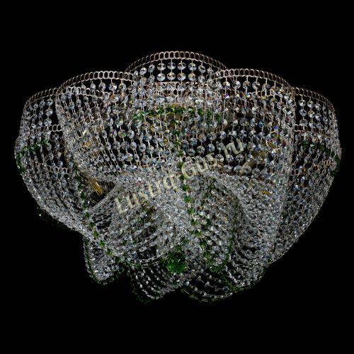 Люстра Есения зеленая в Сочи Гусь Хрустальный