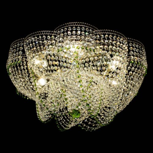Люстра Есения зеленая в Сочи Гусь Хрустальный