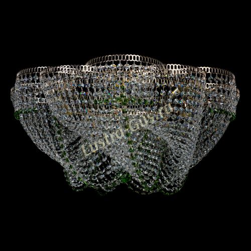 Люстра Есения зеленая в Сочи Гусь Хрустальный