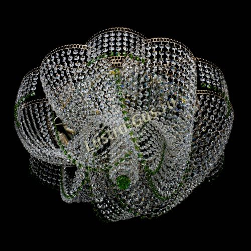 Люстра Есения зеленая в Сочи Гусь Хрустальный