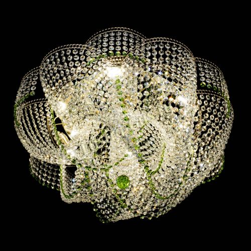 Люстра Есения зеленая в Сочи Гусь Хрустальный