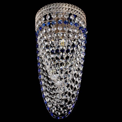 Люстра Флоренция №1 Водоворот синяя в Сочи Гусь Хрустальный