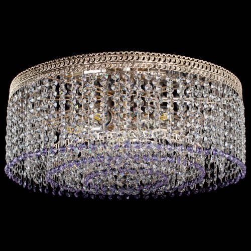Люстра Флоренция капель оптикон фиолетовая в Сочи Гусь Хрустальный