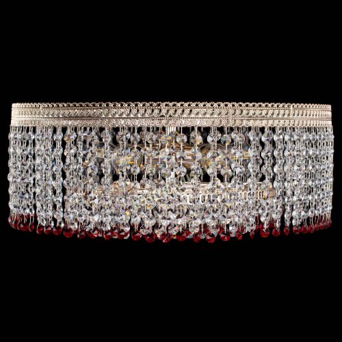 Люстра Флоренция капель оптикон красная в Сочи Гусь Хрустальный