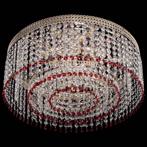 Люстра Флоренция капель оптикон красная в Сочи Гусь Хрустальный