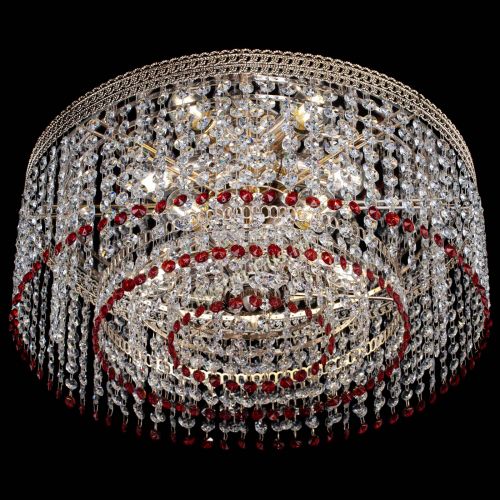 Люстра Флоренция капель оптикон красная в Сочи Гусь Хрустальный