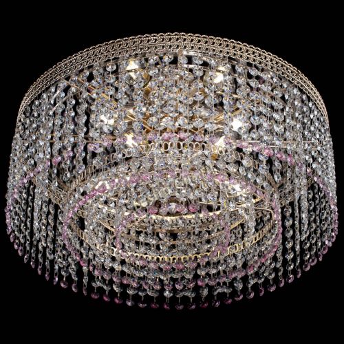 Люстра Флоренция капель оптикон розовая в Сочи Гусь Хрустальный