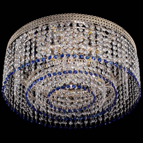 Люстра Флоренция капель оптикон синяя в Сочи Гусь Хрустальный