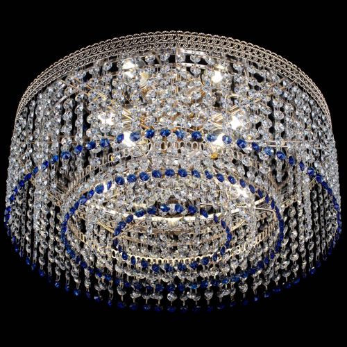Люстра Флоренция капель оптикон синяя в Сочи Гусь Хрустальный