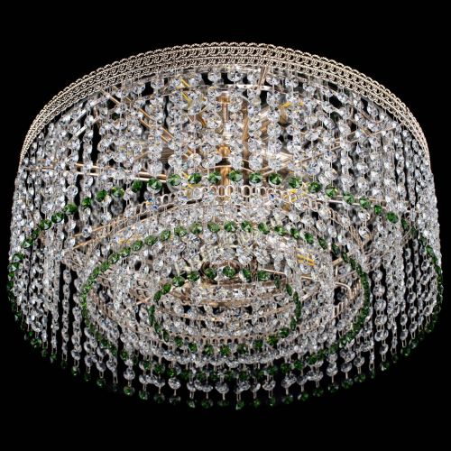 Люстра Флоренция капель оптикон зеленая в Сочи Гусь Хрустальный