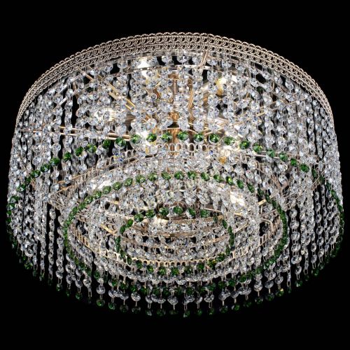 Люстра Флоренция капель оптикон зеленая в Сочи Гусь Хрустальный