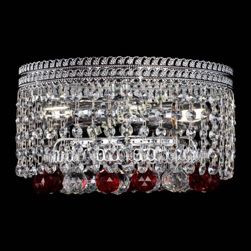 Люстра Флоренция шар №2 красная в Сочи Гусь Хрустальный