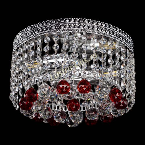 Люстра Флоренция шар №2 красная в Сочи Гусь Хрустальный