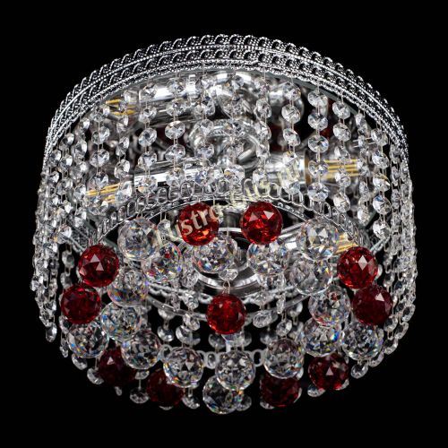 Люстра Флоренция шар №2 красная в Сочи Гусь Хрустальный