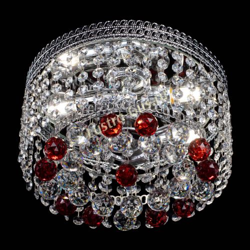 Люстра Флоренция шар №2 красная в Сочи Гусь Хрустальный