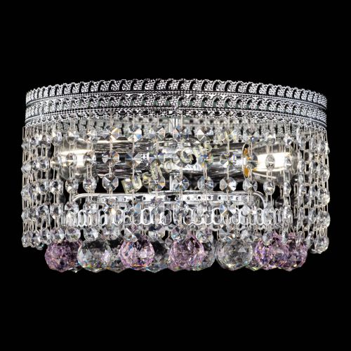 Люстра Флоренция шар №2 розовая в Сочи Гусь Хрустальный