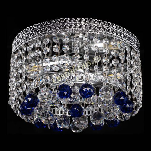 Люстра Флоренция шар №2 синяя в Сочи Гусь Хрустальный