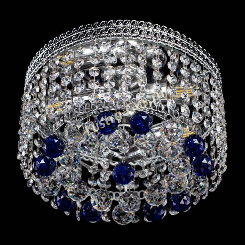 Люстра Флоренция шар №2 синяя в Сочи Гусь Хрустальный