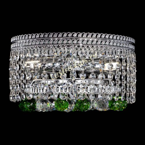 Люстра Флоренция шар №2 зеленая в Сочи Гусь Хрустальный