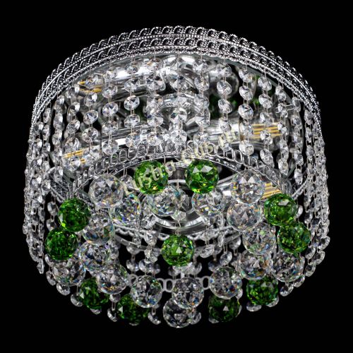 Люстра Флоренция шар №2 зеленая в Сочи Гусь Хрустальный