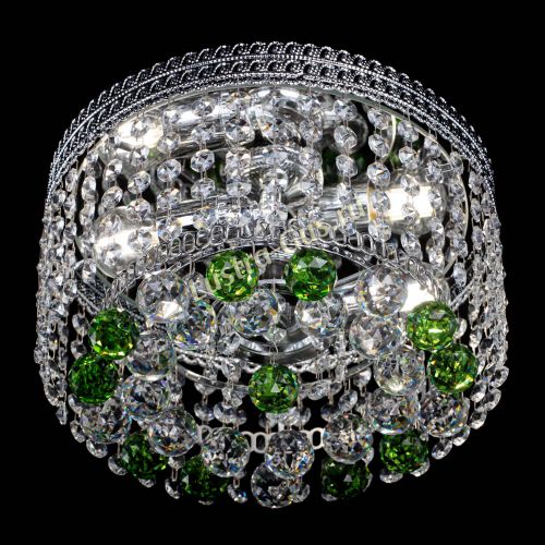 Люстра Флоренция шар №2 зеленая в Сочи Гусь Хрустальный