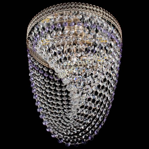 Люстра Флоренция Водоворот фиолетовая в Сочи Гусь Хрустальный