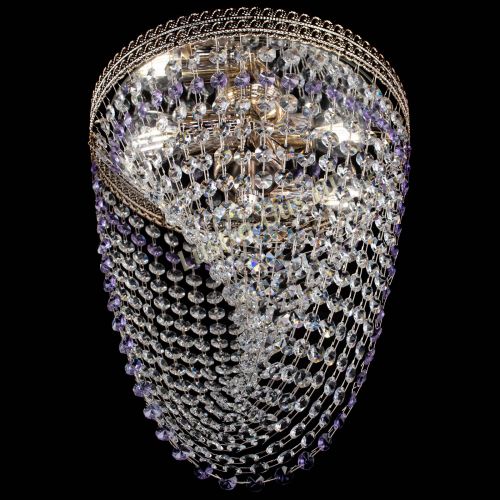 Люстра Флоренция Водоворот фиолетовая в Сочи Гусь Хрустальный
