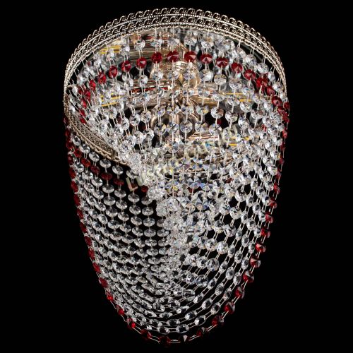 Люстра Флоренция Водоворот красная в Сочи Гусь Хрустальный