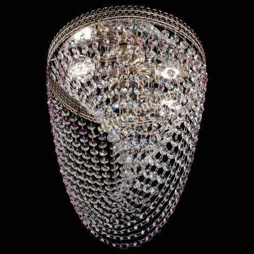 Люстра Флоренция Водоворот розовая в Сочи Гусь Хрустальный