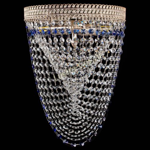 Люстра Флоренция Водоворот синяя в Сочи Гусь Хрустальный