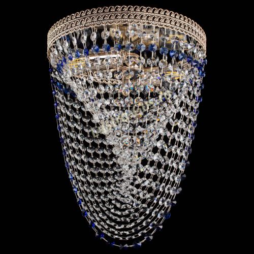 Люстра Флоренция Водоворот синяя в Сочи Гусь Хрустальный