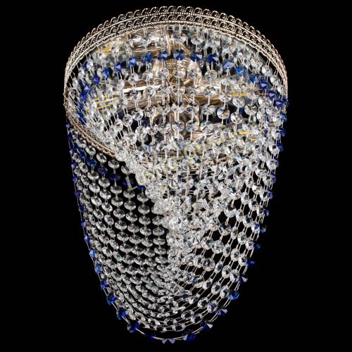 Люстра Флоренция Водоворот синяя в Сочи Гусь Хрустальный