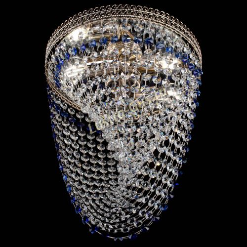Люстра Флоренция Водоворот синяя в Сочи Гусь Хрустальный