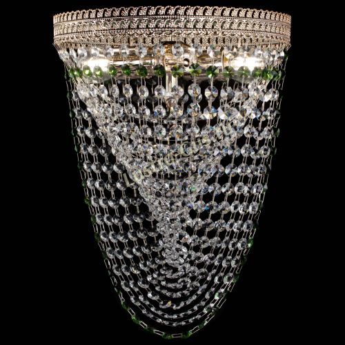 Люстра Флоренция Водоворот зеленая в Сочи Гусь Хрустальный