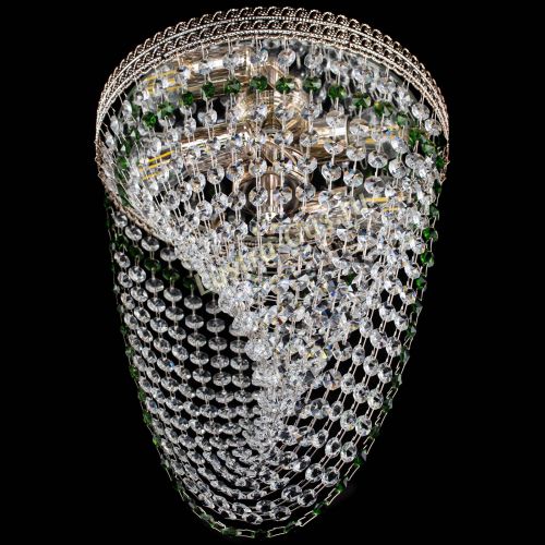 Люстра Флоренция Водоворот зеленая в Сочи Гусь Хрустальный