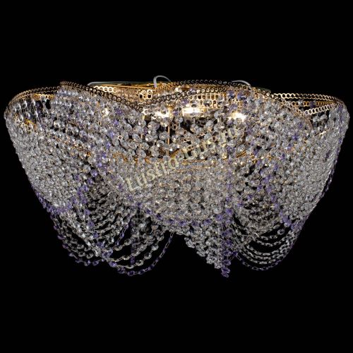 Люстра Галактика №4 фиолетовая в Сочи Гусь Хрустальный