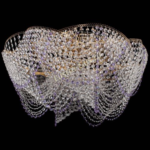 Люстра Галактика №4 фиолетовая в Сочи Гусь Хрустальный