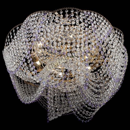Люстра Галактика №4 фиолетовая в Сочи Гусь Хрустальный