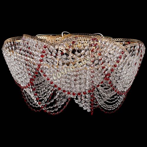 Люстра Галактика №4 красная в Сочи Гусь Хрустальный