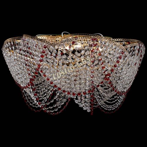 Люстра Галактика №4 красная в Сочи Гусь Хрустальный