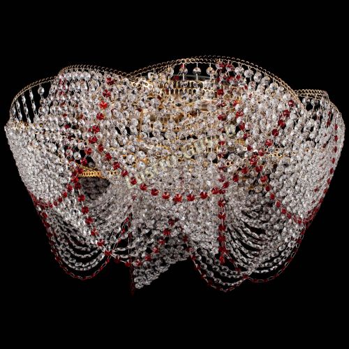 Люстра Галактика №4 красная в Сочи Гусь Хрустальный