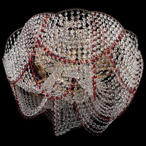 Люстра Галактика №4 красная в Сочи Гусь Хрустальный